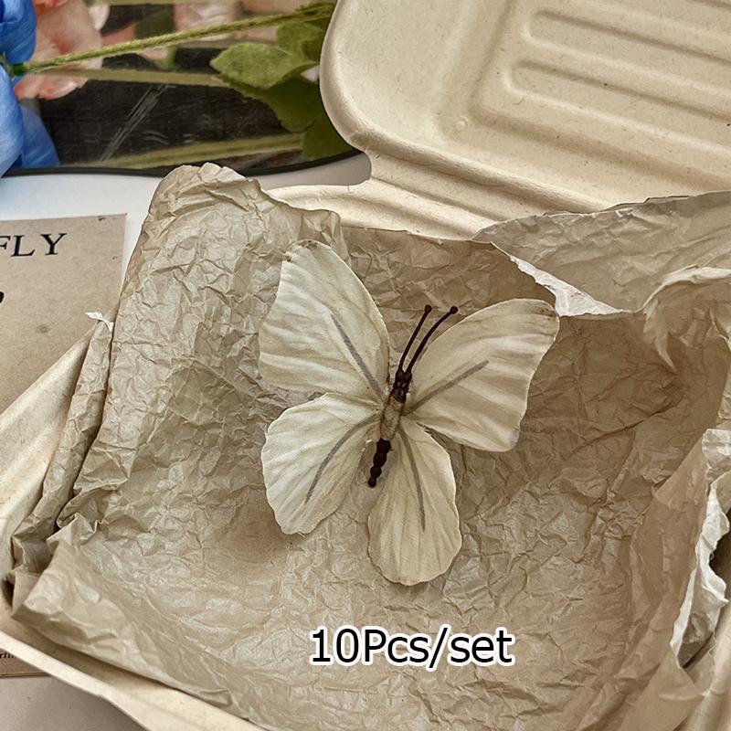 10PC DIY Decor Weddings Home Garden Accents 3D Printed Artificial Butterflies PVC