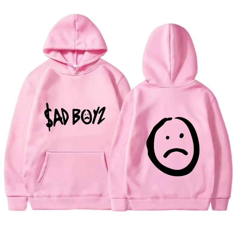 Толстовка с принтом Sad Boyz, грустное лицо, длинный рукав, уличная одежда, женская худи, осенне-зимняя толстовка