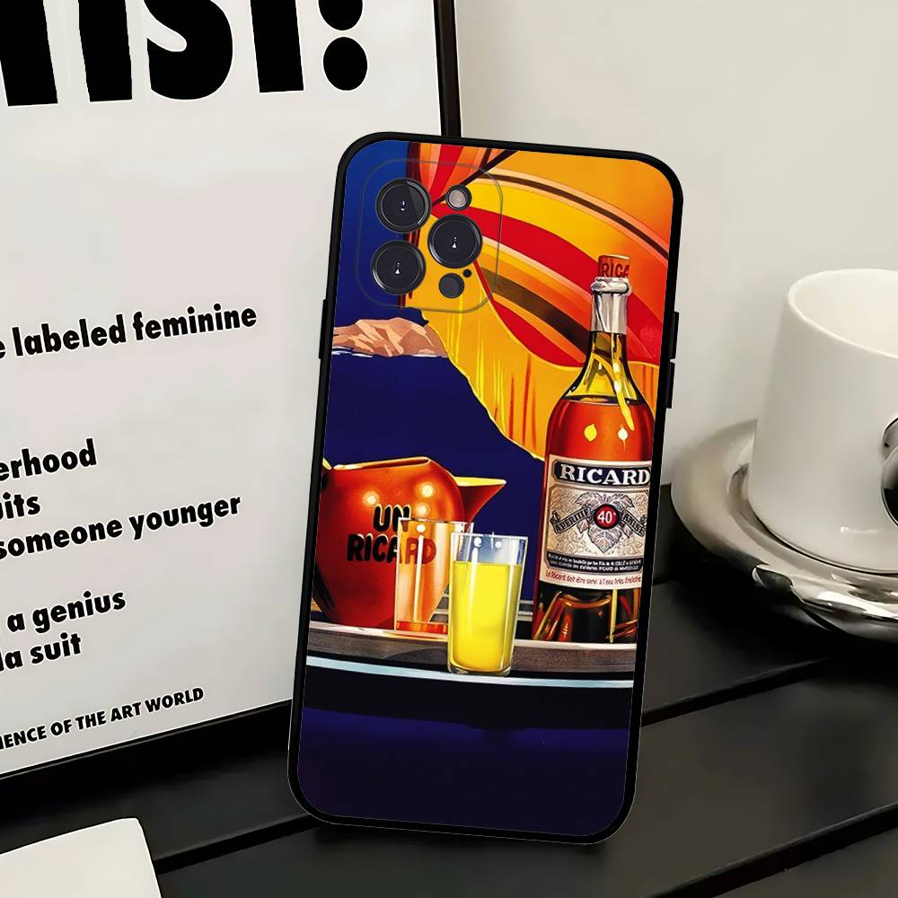 R-RICARDs A-Alcohol Phone Case For IPhone 17 16 Pro Max 15 14 13 12 11 Plus 16E Soft Cover