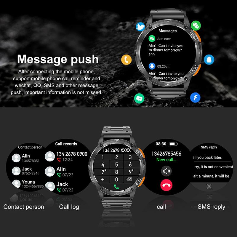 Smart Watches IP67 1.43 Inch Screen Waterproof Men's Watches Sports Watches High-definition Large-screen Low-power Waterproof Watches