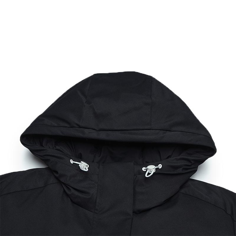 Fila Оригинальная теплая универсальная парка средней длины с капюшоном, пуховик, женская верхняя одежда, черный F11W449911FBK