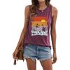 Hawaii Landscape 3D Print Tank Tops Summer Women Streetwear Y2k Top Oversized O-Neck Vest Off Shoulder Sleeveless Woman Camisole