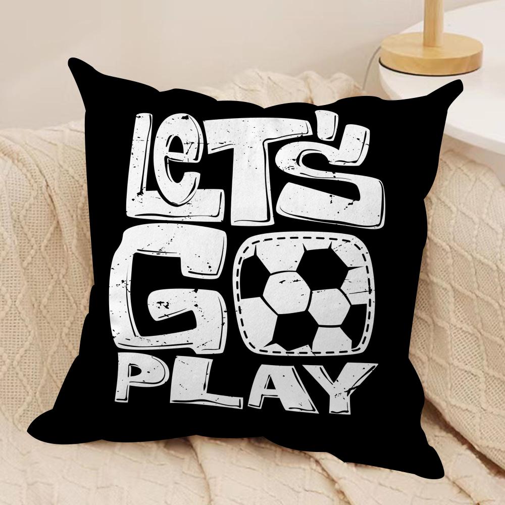 Soccer lover football Cushion Cover Soft Plush Fabric DoubleSided Printed Cushion Covers for All Seasons Modern HomeDecor Gift