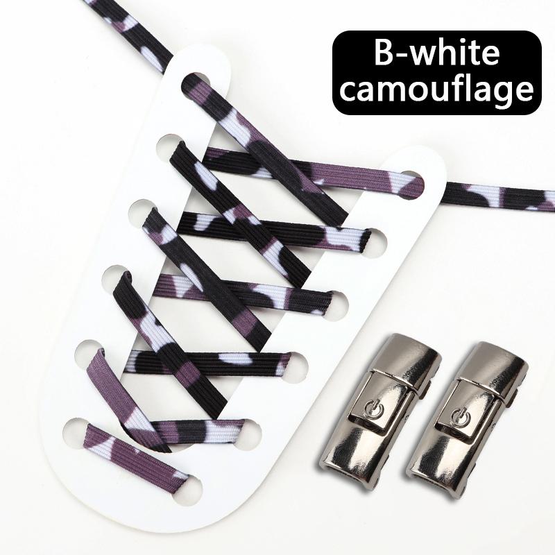 NO.8 Радужные шнурки для кроссовок, новая модернизация, магнитный металлический замок, шнурки без завязок для детей и взрослых, ленивый быстрый шнурок с резиновой лентой, шнурок для обуви