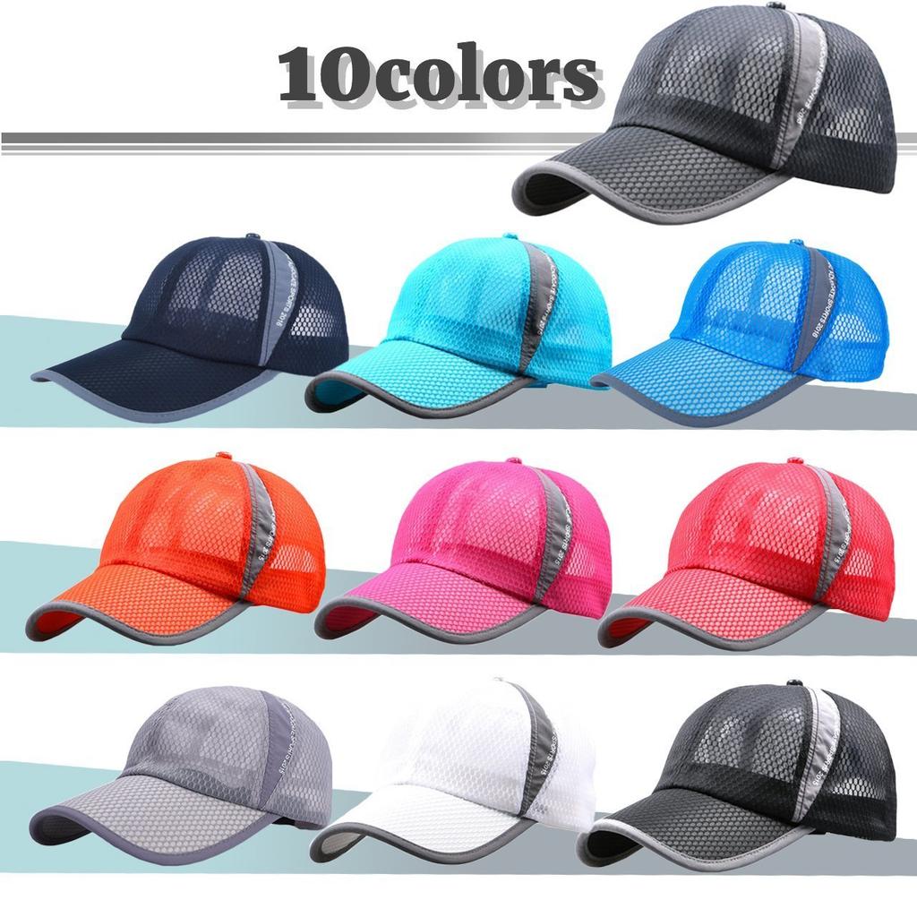 BUZZxSELECTION Сетчатая беговая кепка с защитой от УФ-лучей для мужчин и CAP001 Темно-синяя для женщин, (02 Серый)