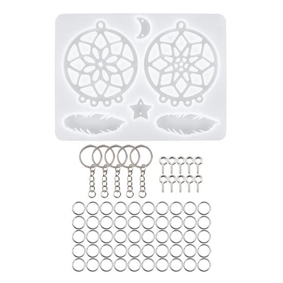Ловец снов силиконовая форма DIY смоляная форма для поделок Ловец снов форма для изготовления DIY смоляной Ловец снов брелок серьги ожерелье шарм