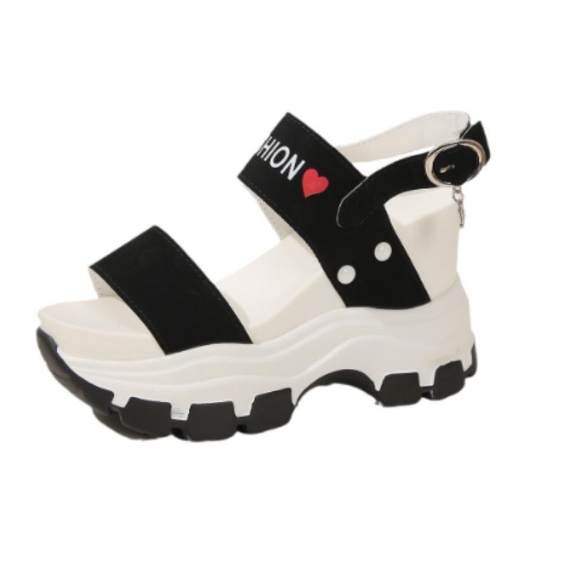 Модная Роскошная Женская Обувь 2025 Новая Летняя Массивная Обувь на Высоком Каблуке Женские Танкетки Обувь с Открытым Носком для Женщин Красные Сандалии Женские Zapatos