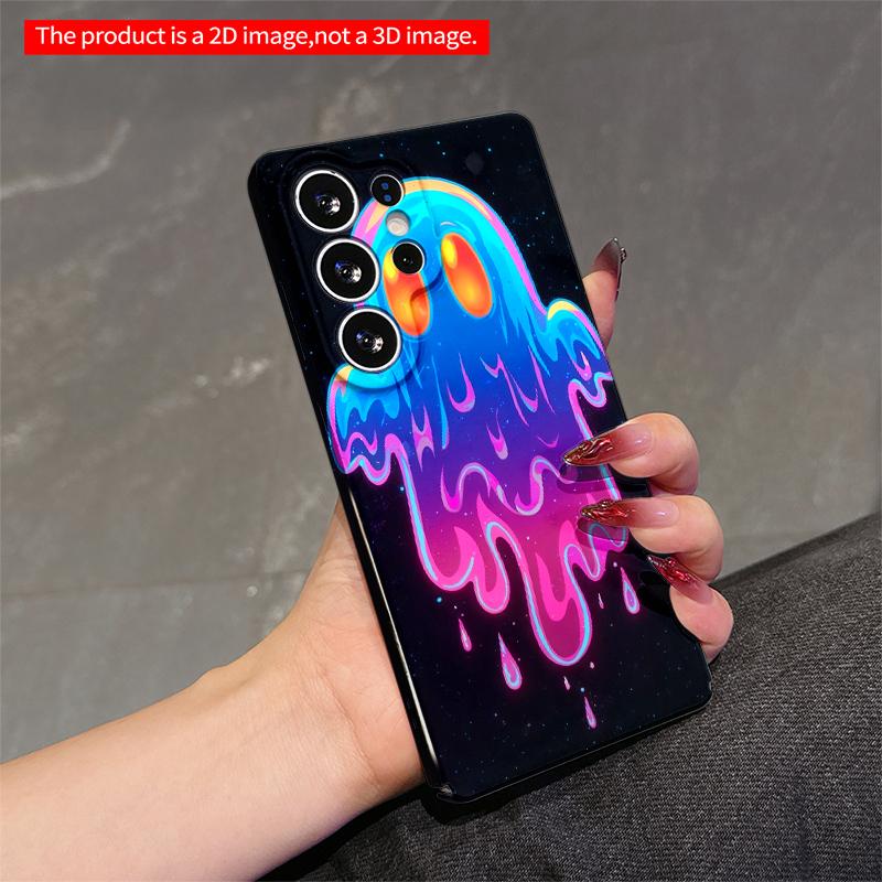 2DFlat Samsung phone case Neon Ghost Melt in Space Applicable to Galaxy S22 S23 S24 S25ULTRA S26 A12 A13 A14 A15 A16