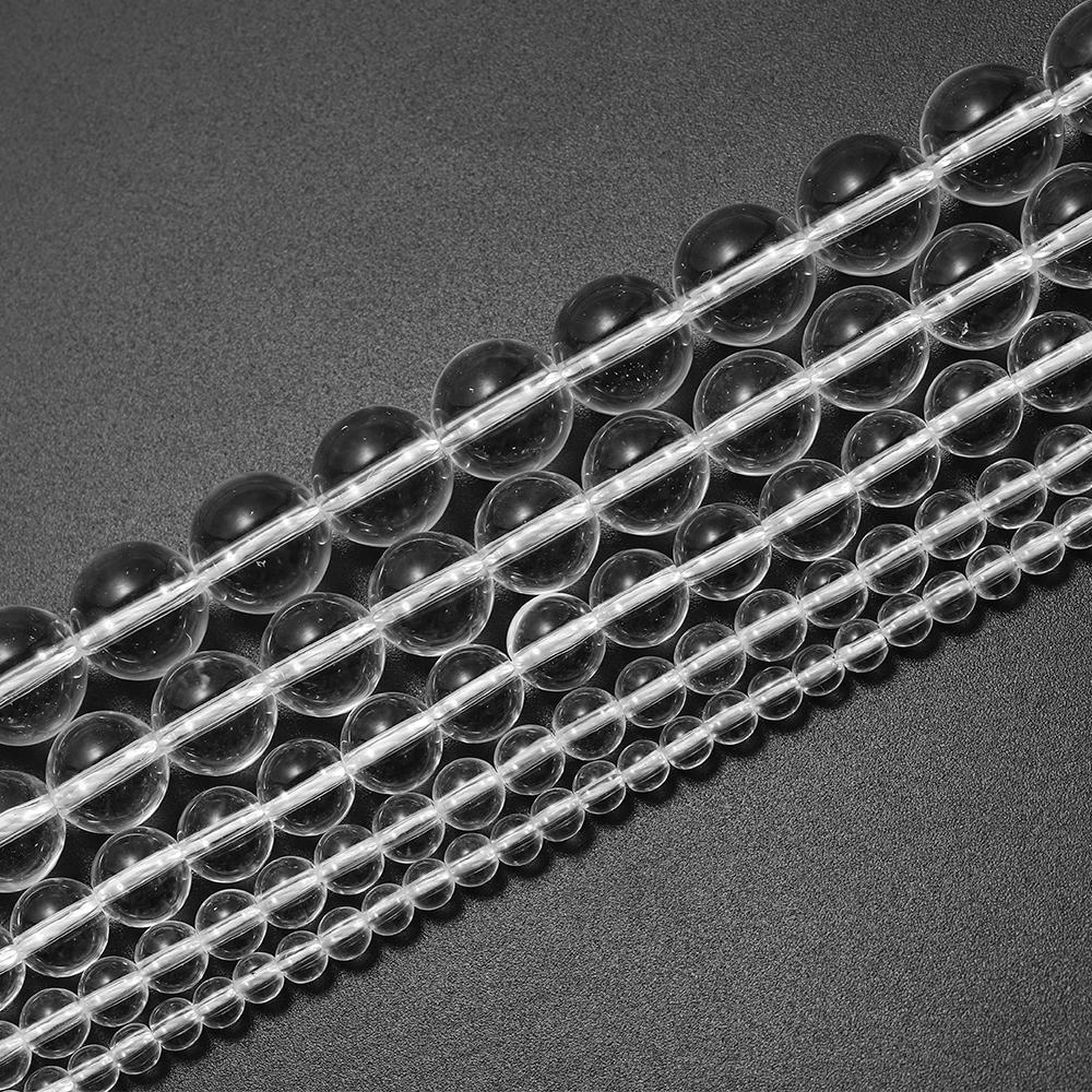 Натуральный прозрачный горный хрусталь, кварцевый камень, бусины, белый халцедон, свободная бусина-прокладка для изготовления ювелирных изделий, браслет, серьги «сделай сам»