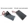 9 Volt Box Pack Power Toggle Black 9V Battery Holder with ON/OFF Switch or No Cover