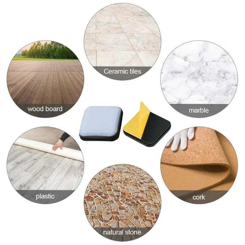 20 Pieces PTFE Square Floor Sliders/Movers, Foot & Home Furniture Sliders for Home Hardware and Household Furniture
