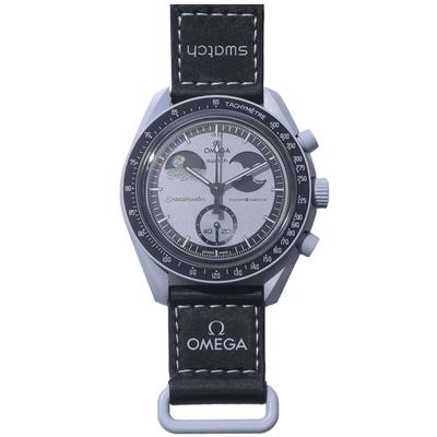 EARTH PHASE Swatch коллаборация аутентичный товар коробка пакет Speedmaster модель наручные часы для миссии водонепроницаемые MoonSwatch