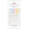Mildliner Highlighters Gentle Mild 5-Color Set WKT7-5C-YC Pastel Highlights
