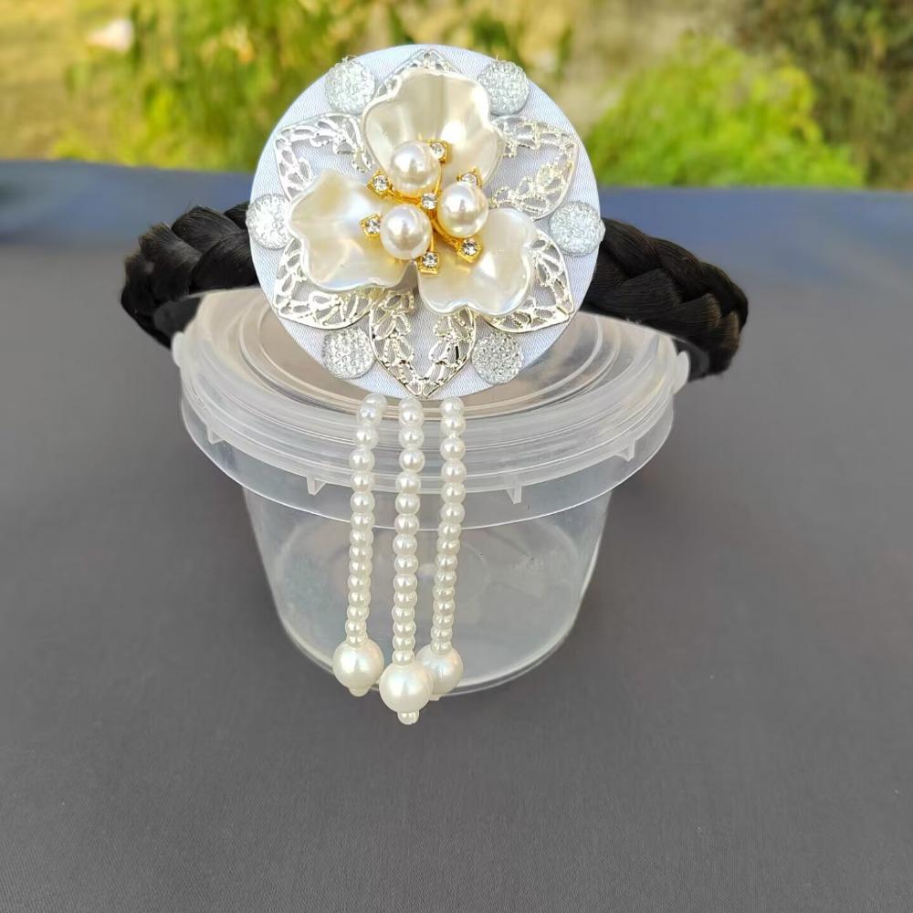 Tassel Hanbok Hairband Pearl Stage Dance Hair Hoop Sweet Korean Headband  Wedding