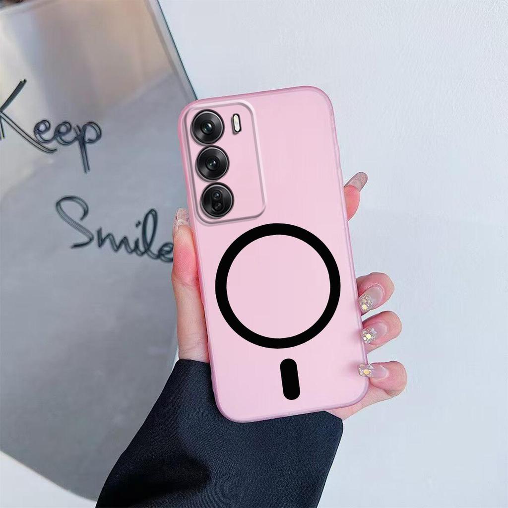 Чехол для OPPO Reno12 Pro 5G, Reno12 5G Премиальный Магнитный Матовый Чехол-Защита для Телефона