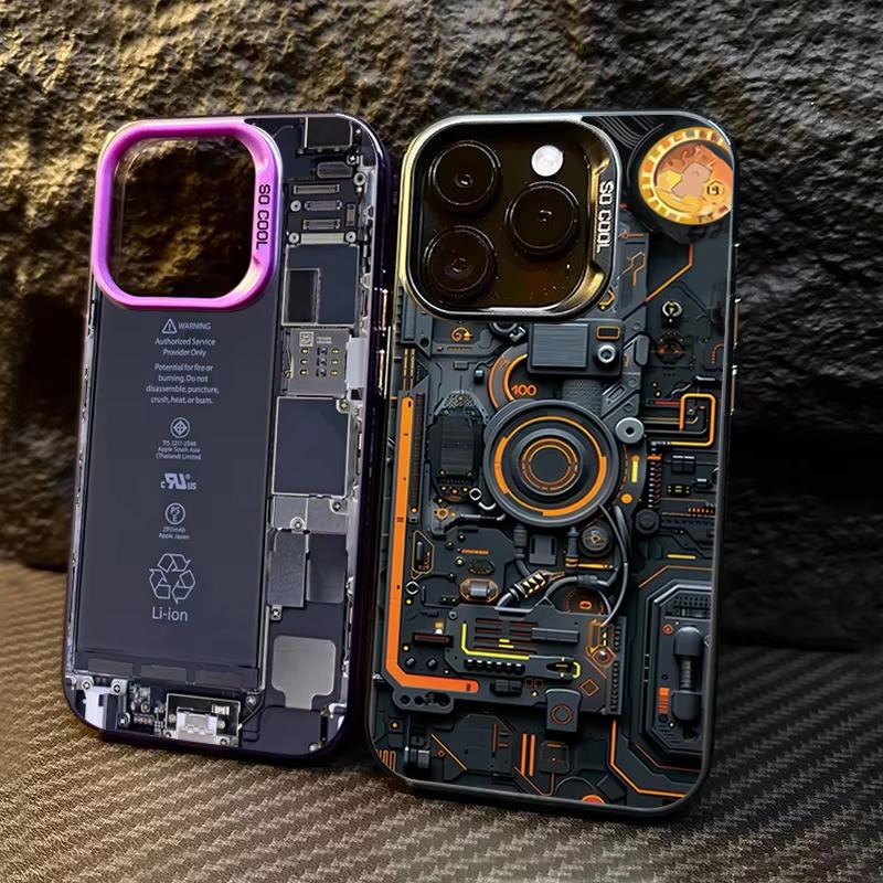 Чехол для телефона с кибернетической печатной платой для iPhone 16 15 14 13 12 11 Pro Max XS X XR 7 8 Plus Mini SE 2020 2022 Ударопрочный Funda