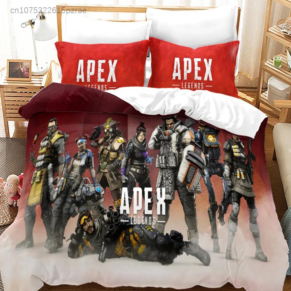 Постельное белье APEX Legends для спальни Мягкие современные покрывала Удобное детское пододеяльник Покрывало и наволочка