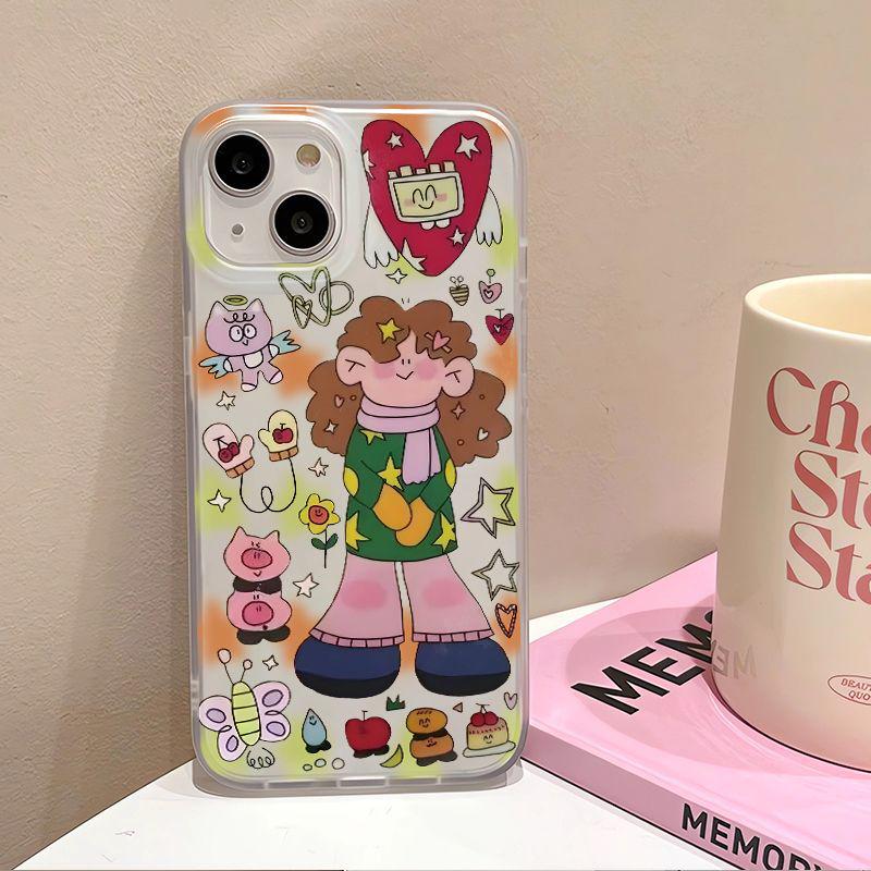 Чехол для iPhone 17PROMAX 'Девушка в перчатках' - Совместим с iPhone 16, Матовый дизайн для iPhone 15, 14, 13 Мягкий чехол