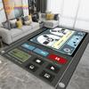 Коврик с узором на музыкальном экране DJ, коврик для гостиной, спальни, дивана, кухни, ванной комнаты, прихожей, нескользящий напольный коврик