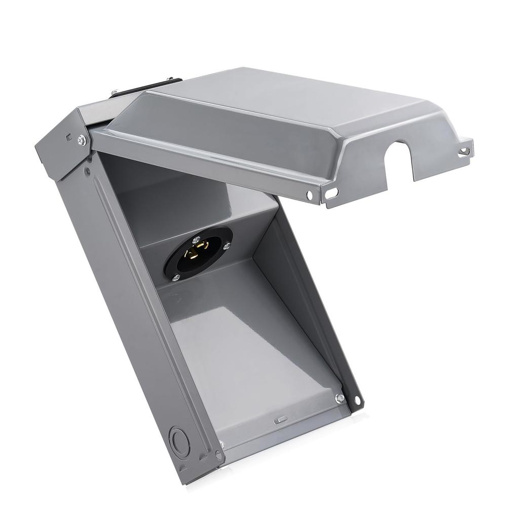 Generator Power Outlet Box Rain Proof Stainless Steel 30 Amp 4 Cores Electric Generator Power Outlet Box