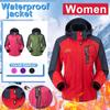 Women Rain Ski Outdoor Plus Size Hooded Mountaineer Windproof Jacket Coat