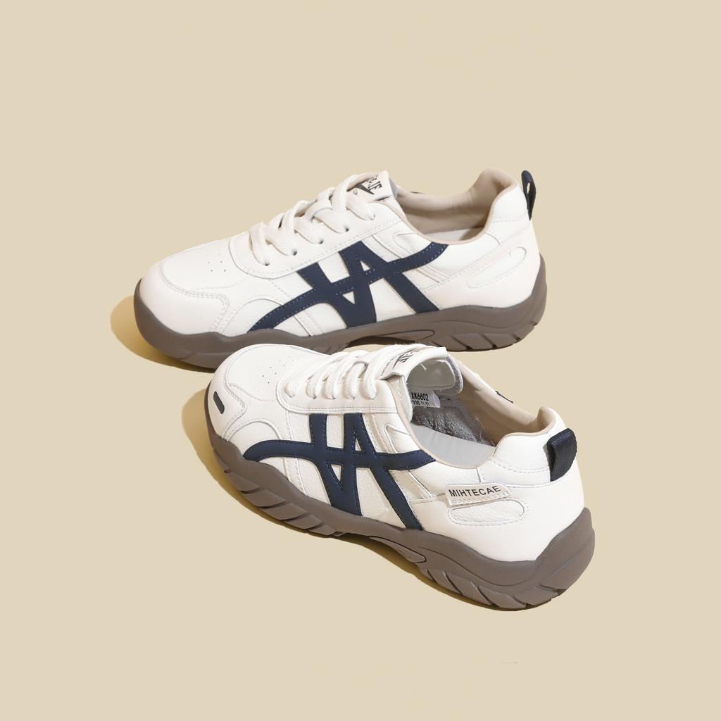 Ретро немецкие тренировочные кроссовки женские 2025 осень новые с утолщенной подошвой повседневные универсальные кроссовки Форреста Гампа мягкая подошва удобные маленькие белые спортивные кроссовки