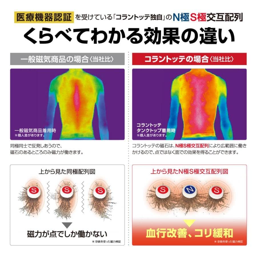 Colantotte Magnetic Necklace CREST SMART Pink Gold, Size M, for Men, Women, and Sports