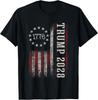 Donald Trump 2028 President American Flag Pro Trump Vintage Unisex T-Shirt