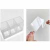 Wall Mounted Mini Storage Box 3 Grids Sundries Holder Plastic Makeup Organizer  Home