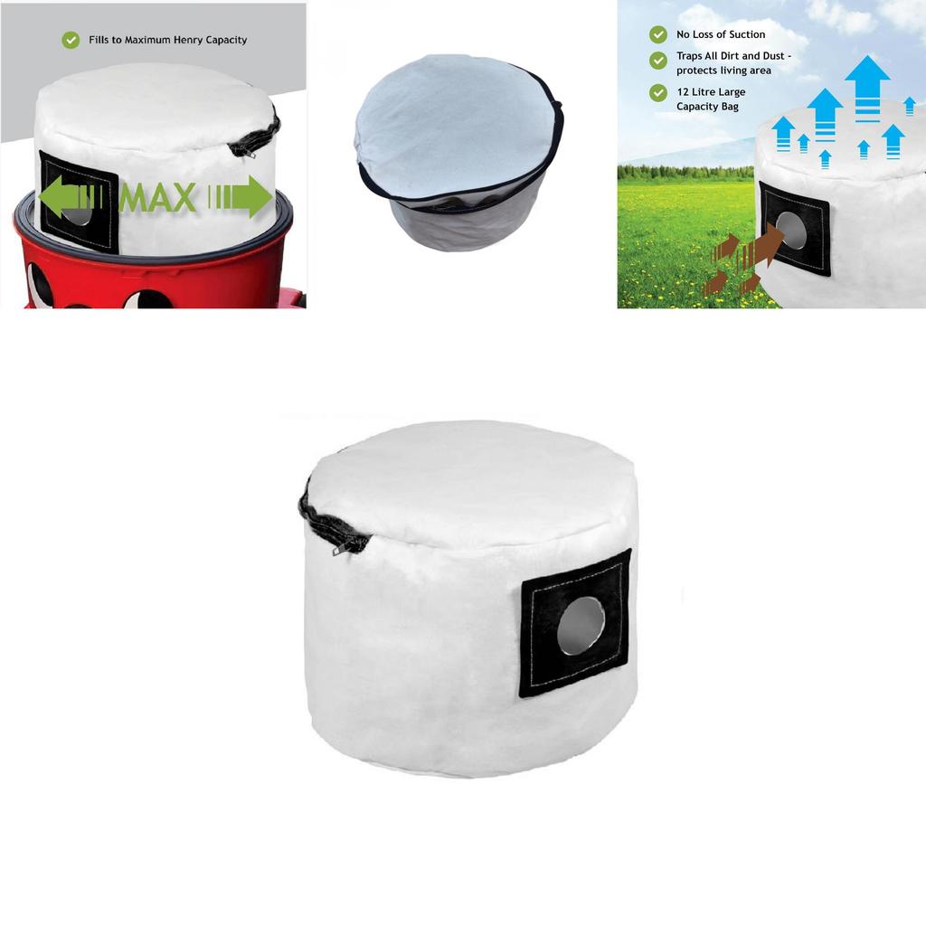 Для пылесоса Numatic Henry комплект мешков для сбора пыли с молнией, многоразовый, моющийся