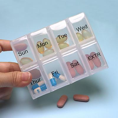 Коробка с добавками на 7 дней, портативная дорожная коробка, для рыбьего жира/добавок, коробка для ежедневного приема лекарств