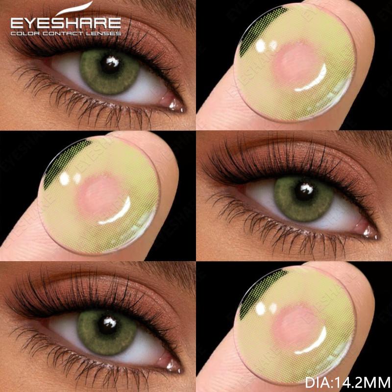 Eyeshare 1Pair Colored Contact Lenses for Eyes ESTONIA Gray Pupils Brown Color Lens Blue Eye Contacts Yearly Cosmetics