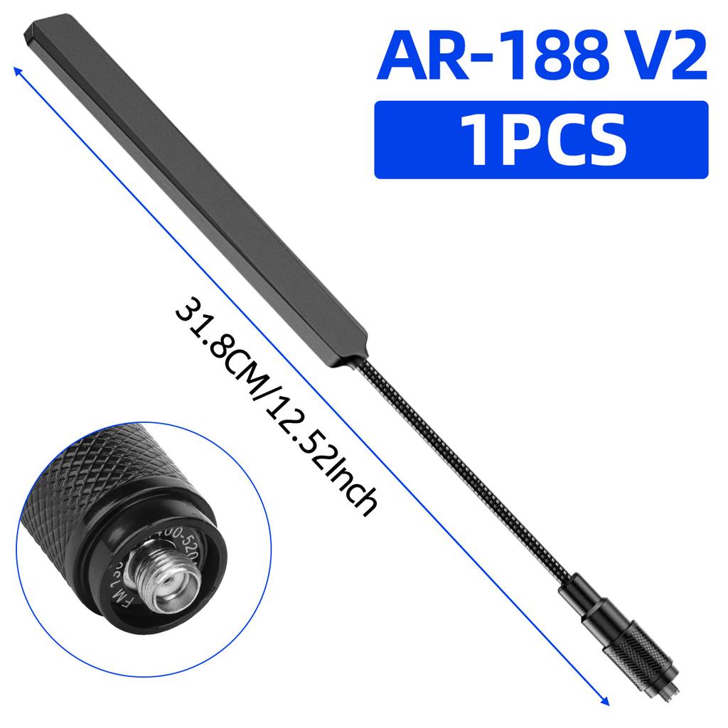 ABBREE AR-188 SMA Female Antenna Dual Band 144/430MHz for Baofeng UV 5R 5RH 21 Pro Quansheng UV K5 K5(8) Walkie Talkie Ham Radio