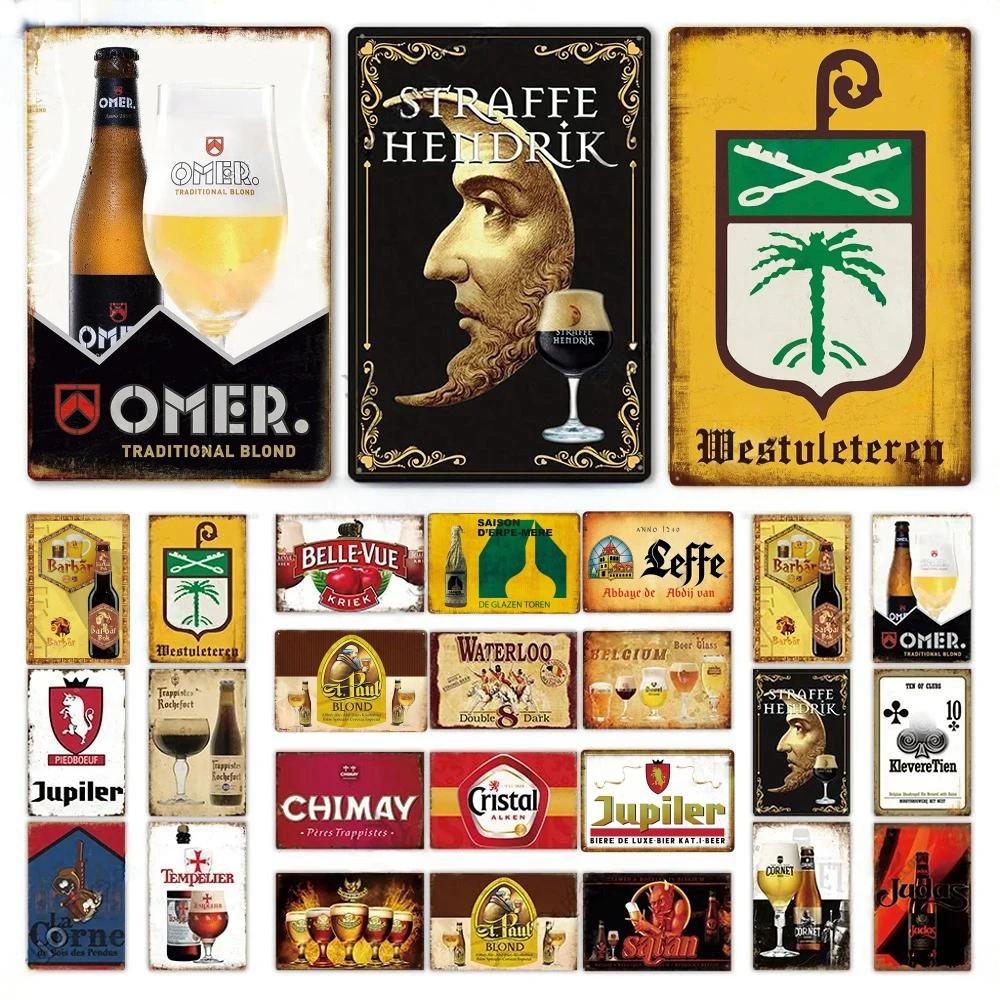 Винтажная вывеска пивного бренда Металлическая жестяная табличка Металлический постер Декоративная табличка Домашний декор Мужская пещера Бар Паб Мастерская Настенное украшение