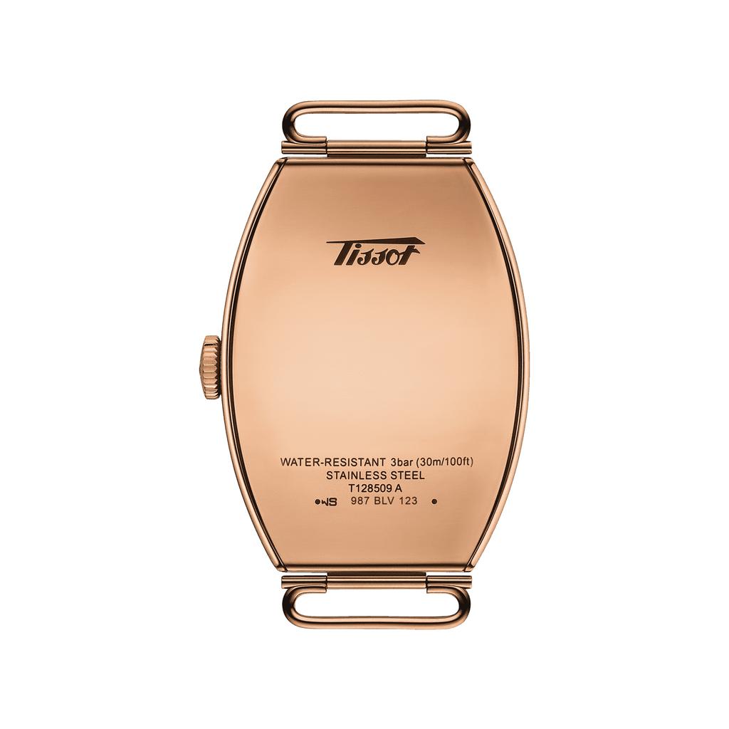 Tissot Мужские модные часы T128.509.36.032.00 с кожаным ремешком и серебристым циферблатом