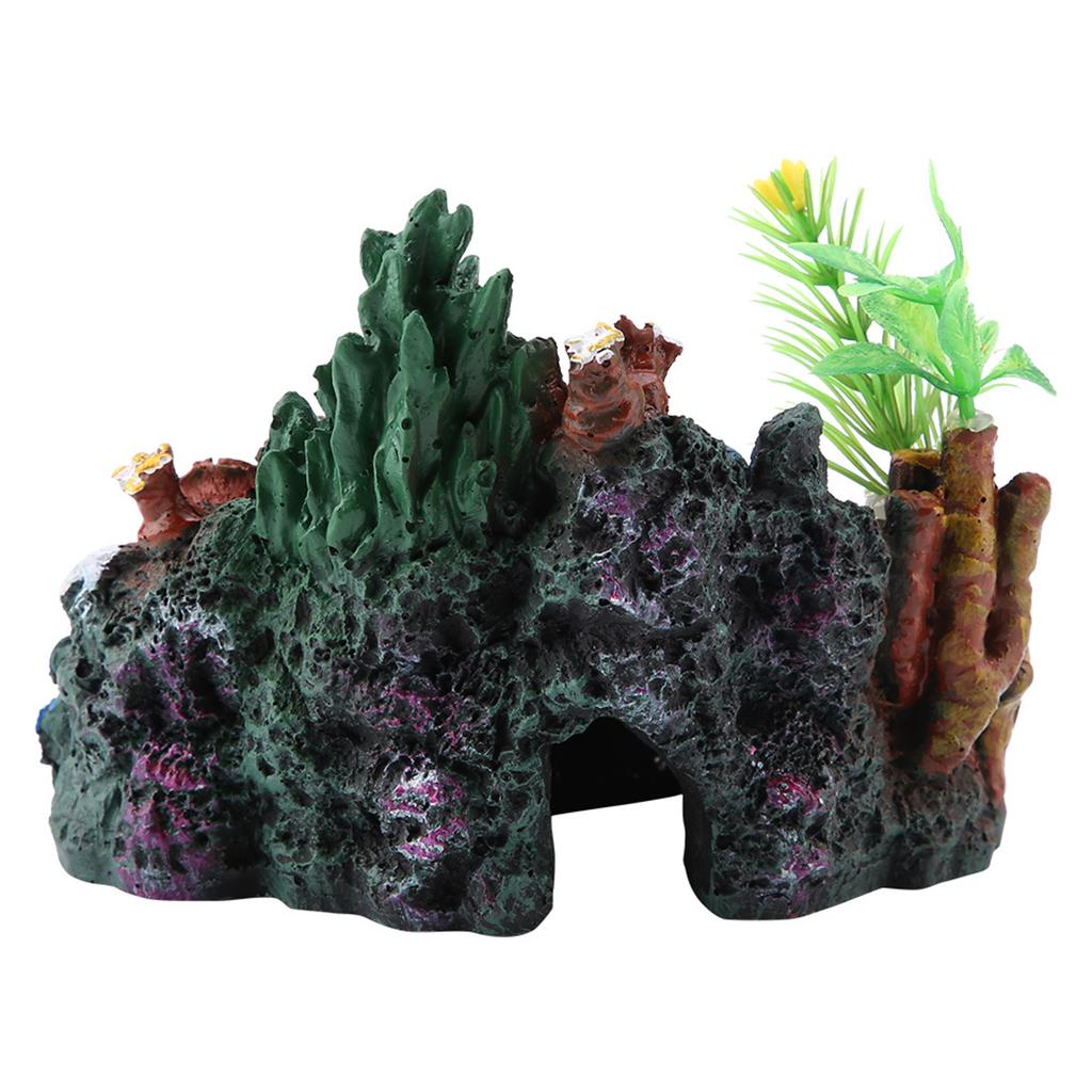 Colorful Artificial Resin Coral Cave Decor for Marine Fish Tank Aquarium Ornament