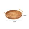 Rattan Tray Storage Basket Rattan Handwoven for Fruit Tea Breadbasket