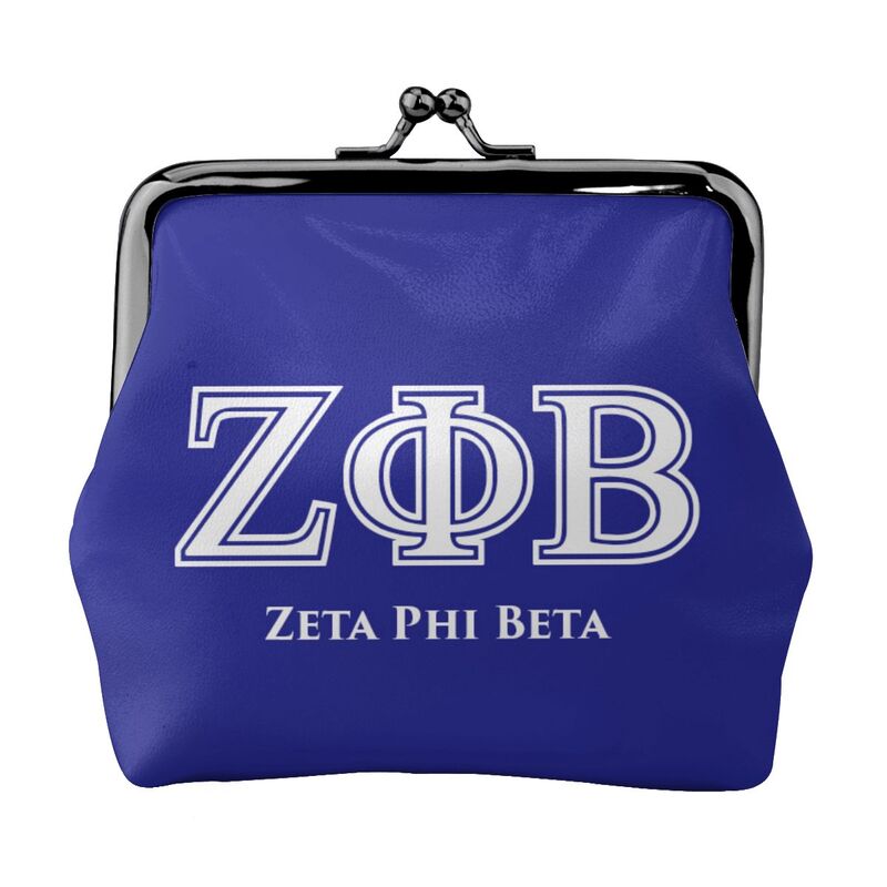 Zeta Phi Beta 1920 Принт Кожаный Кошелек для Монет Маленький Кошелек на Защелке для Мелочи Кошелек с Застежкой-Защелкой для Женщин Девушек