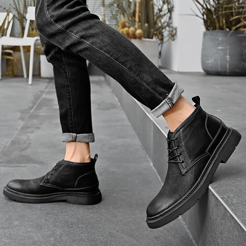 Мужская деловая кожаная обувь Деловая повседневная обувь Эластичная и дышащая модная обувь Doug Уличная модная мужская обувь на плоской подошве