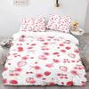Strawberry Duvet Cover Cartoon Print 3D Exquisite Digital Printing Bedding Set Comforter Bed Youth Home Decor Kids Girls Gift