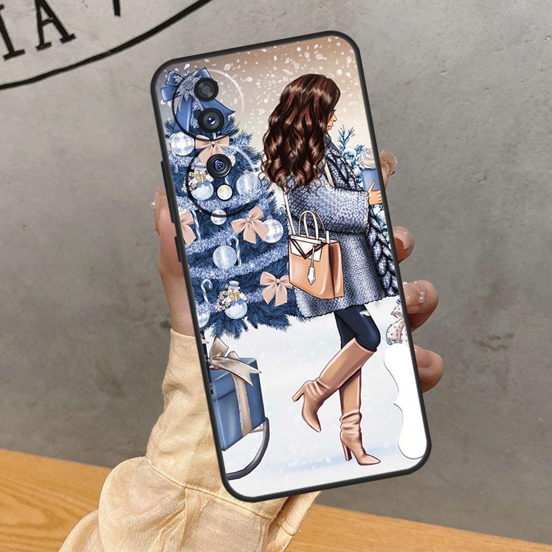 Модная Девушка С Рождеством Чехол Для Honor Magic 7 Pro 5 6 Lite Чехол Для Honor 90 70 50 400 200 X9 X8a X8b X9a X9b X9c