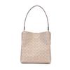 COACH Charlie Artificial Leather Handbag Medium Women's Morandi Color Oat (Unisex) Handbags 89003 LHPVT