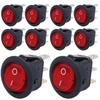 8 шт. KCD1 Вкл/Выкл 3-контактный 2-позиционный щелчок 20A 12V красный светодиод круглый лодочный тумблер со светодиодом для замены дома своими руками