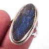 Natural Labradorite Gemstone Handmade 925 Solid Sterling Silver Ring Size 7 R0m19