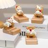 Anti-slip Lucky Cat Figurines Multi-functional Gold Cat Model Doll Holder Smart Phone Display