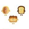 Toast Bread Key Chain Bag Bread Expression Plush Wallet Casual Coin Purse  Women