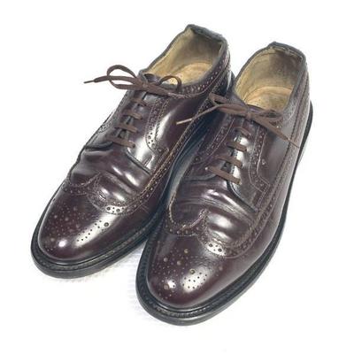 Винтажные 80-е 90-е Подошва Goodyear Welt Размер 10.5D 28.0 28.5см Лонгвинг Американский Брог Коричневый(ИСПОЛЬЗОВАЛ)