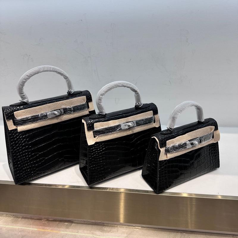 Женская мини-сумка через плечо Kelly 2024 — маленькая сумочка с узором под крокодила, универсальная и высококачественная.