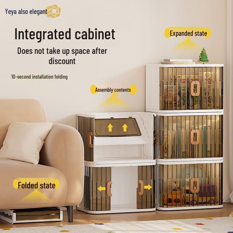 Yeya Folding Storage Cabinet with Roll Doors