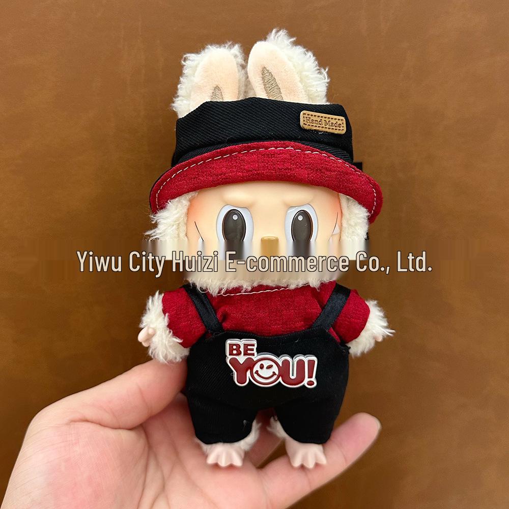 17cm Labubu Soft Doll Plush Toy Overalls - Clothes Only